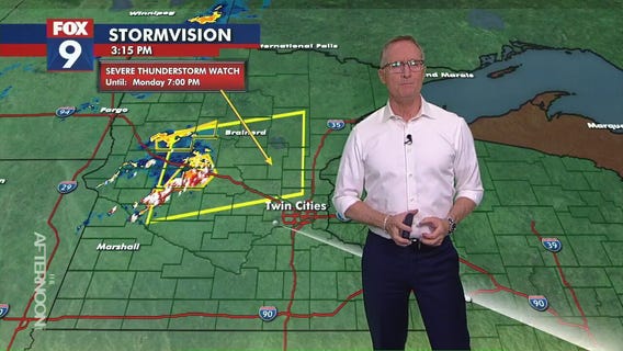 Severe storms hitting northwestern Minnesota