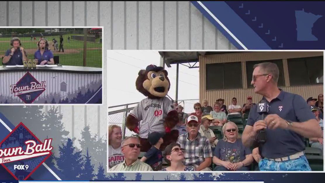 T.C. Bear joins FOX 9 Town Ball Tour in St. James