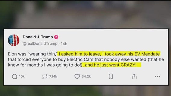President Trump and Elon Musk social media feud