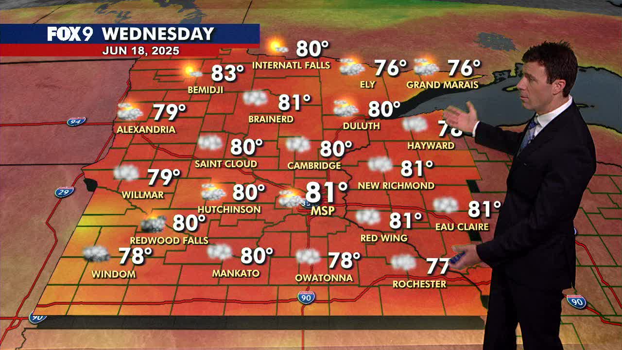MN weather: Warm with stray storms on Wednesday | FOX 9 Minneapolis-St ...