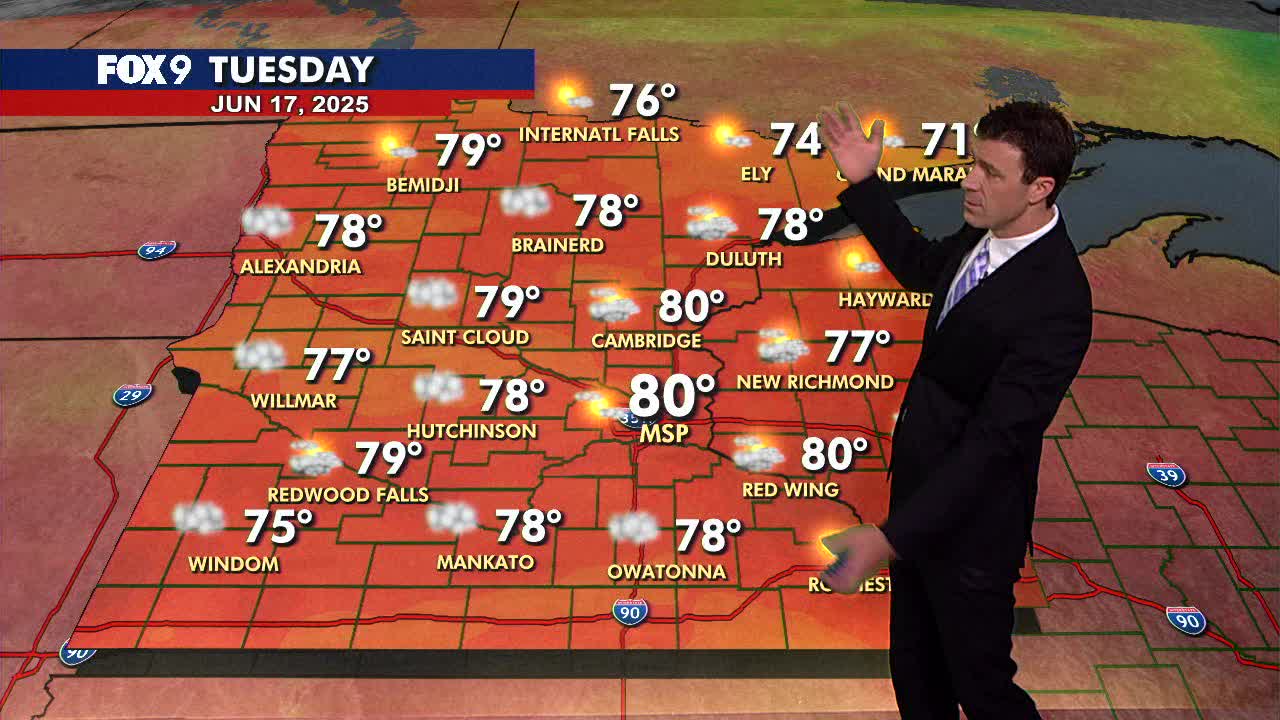 MN weather: Quiet with filtered sunshine Tuesday | FOX 9 Minneapolis-St ...