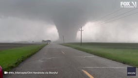 Tornado swirls in North Dakota