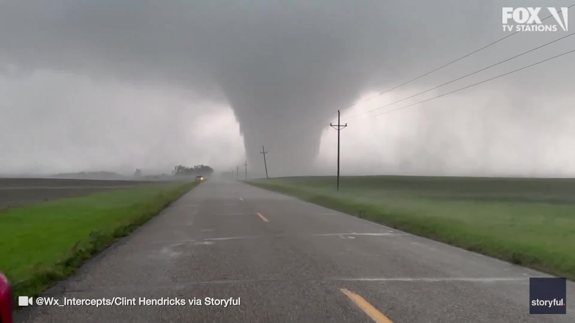 Tornado swirls in North Dakota
