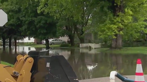 Renville streets flooded after heavy rain
