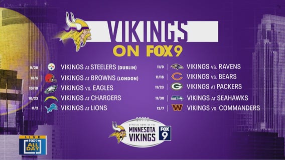 11 Vikings games on FOX 9 this season