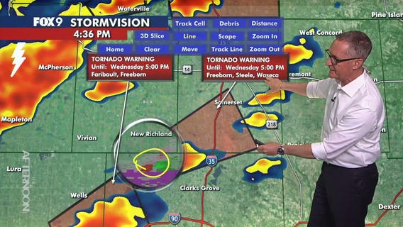 Tornado warnings in southern MN, heavy rain in Twin Cities