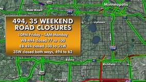 Construction closing parts of I-494, I-35W this weekend