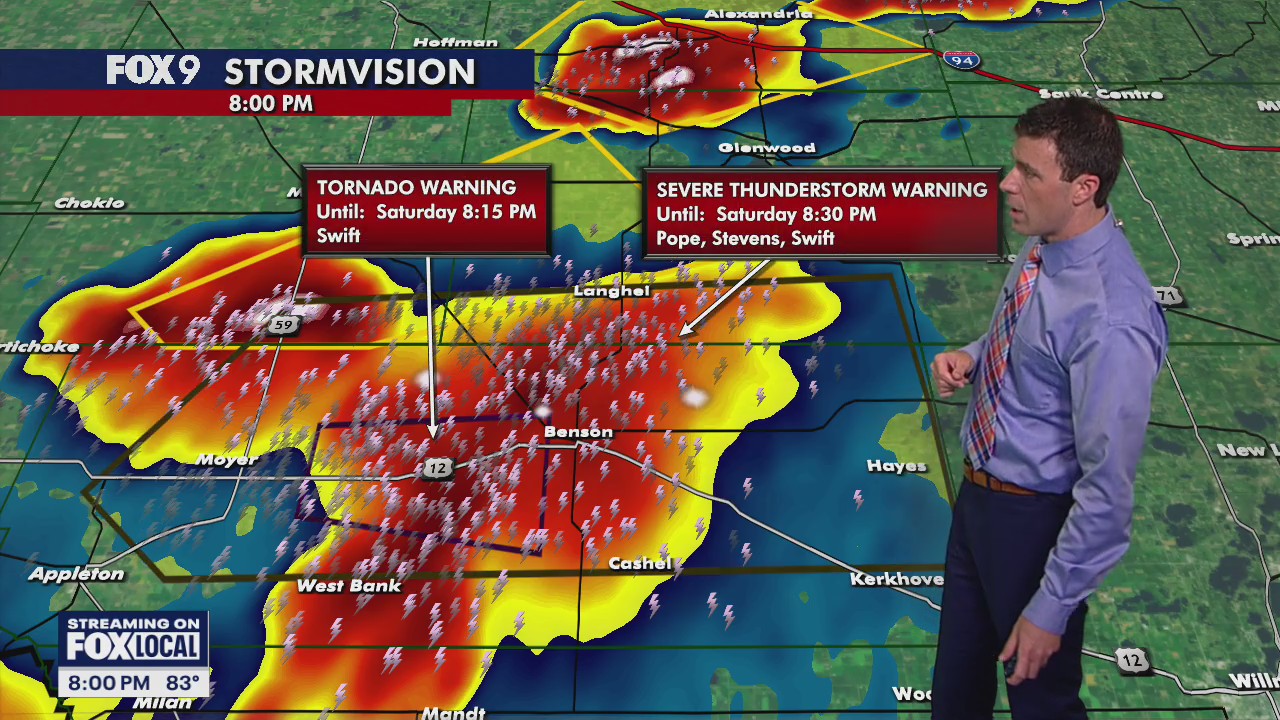 Tornado warnings issued in MN: 8 p.m. update | FOX 9 Minneapolis-St. Paul