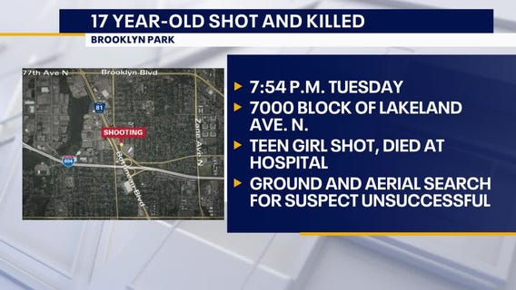 Teen girl fatally shot in Brooklyn Park