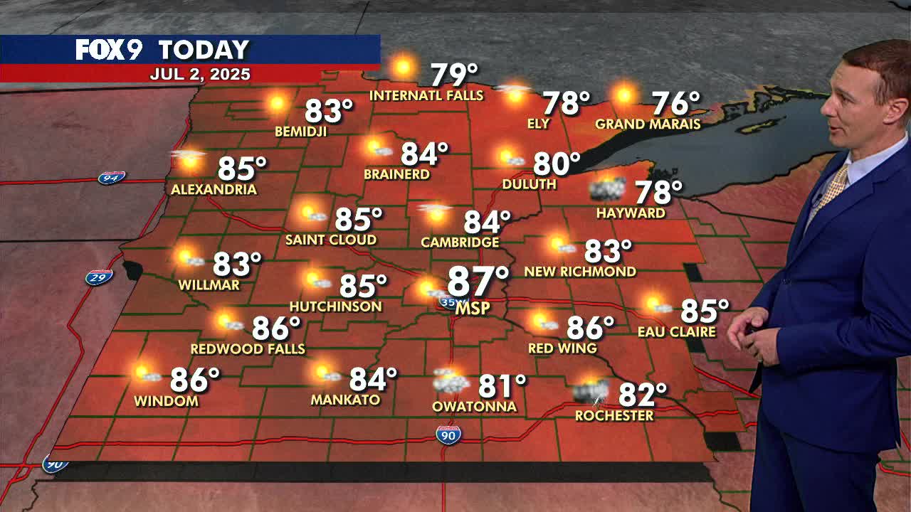 MN weather: Warm with stray rumble Wednesday