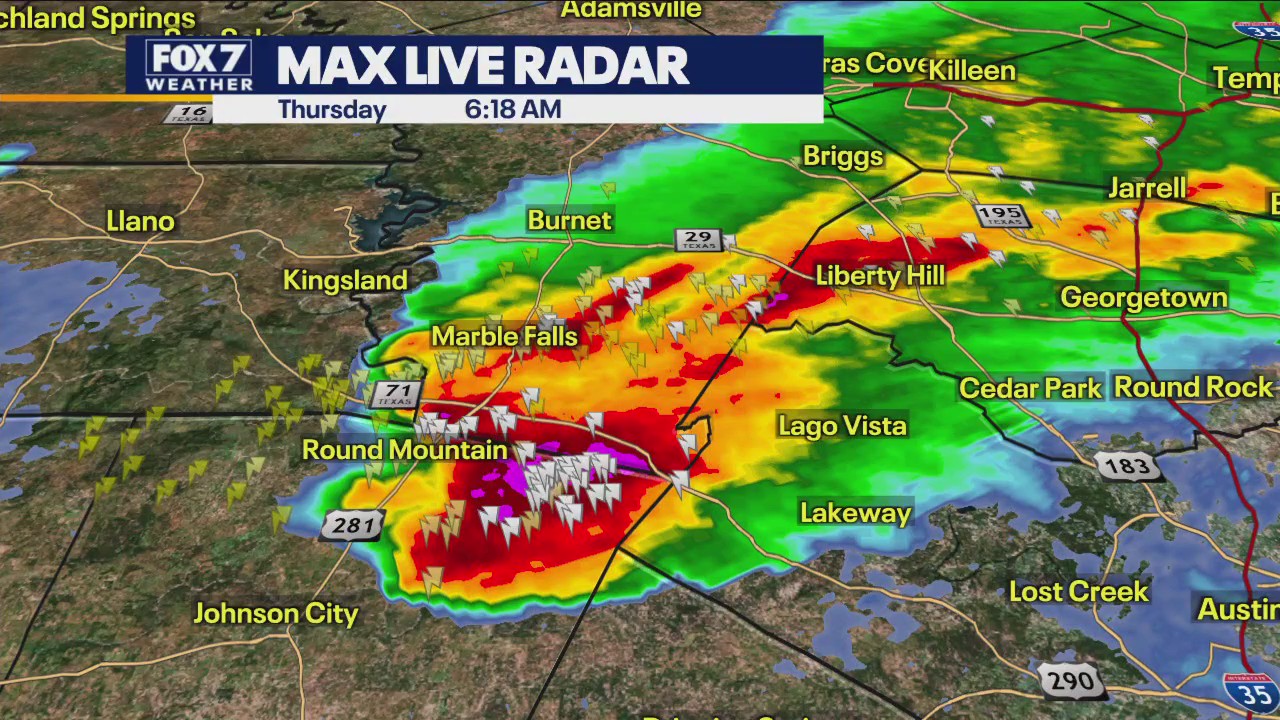 Central Texas weather: Hail reported as severe storms move through Central Texas