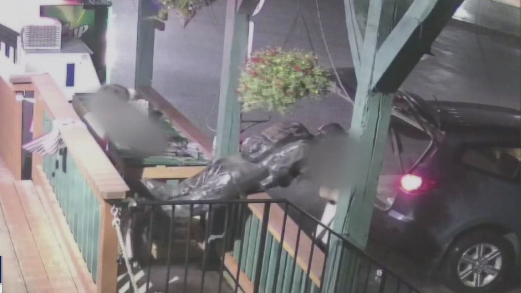 Thieves caught on video stealing statue
