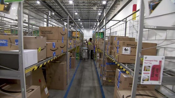 Inside Amazon warehouse during Prime Day