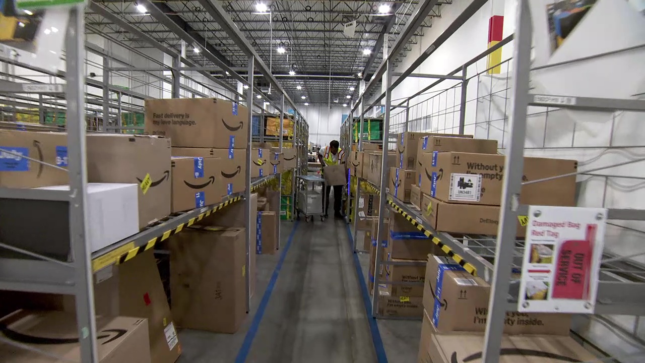 Inside Amazon warehouse during Prime Day