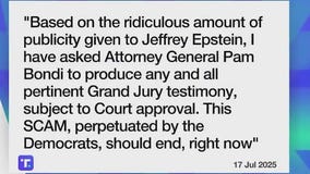 Trump orders Epstein grand jury docs to be unsealed