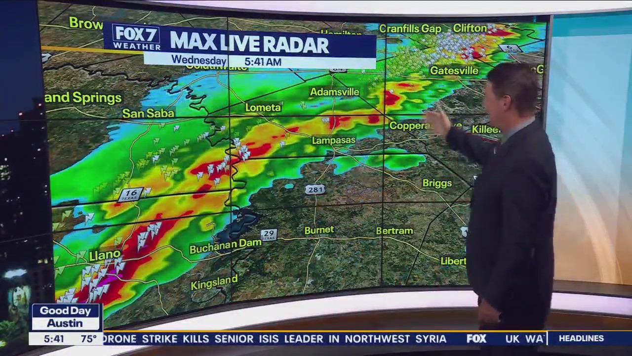 Central Texas weather: Rain, storms moving through Central Texas Wednesday morning