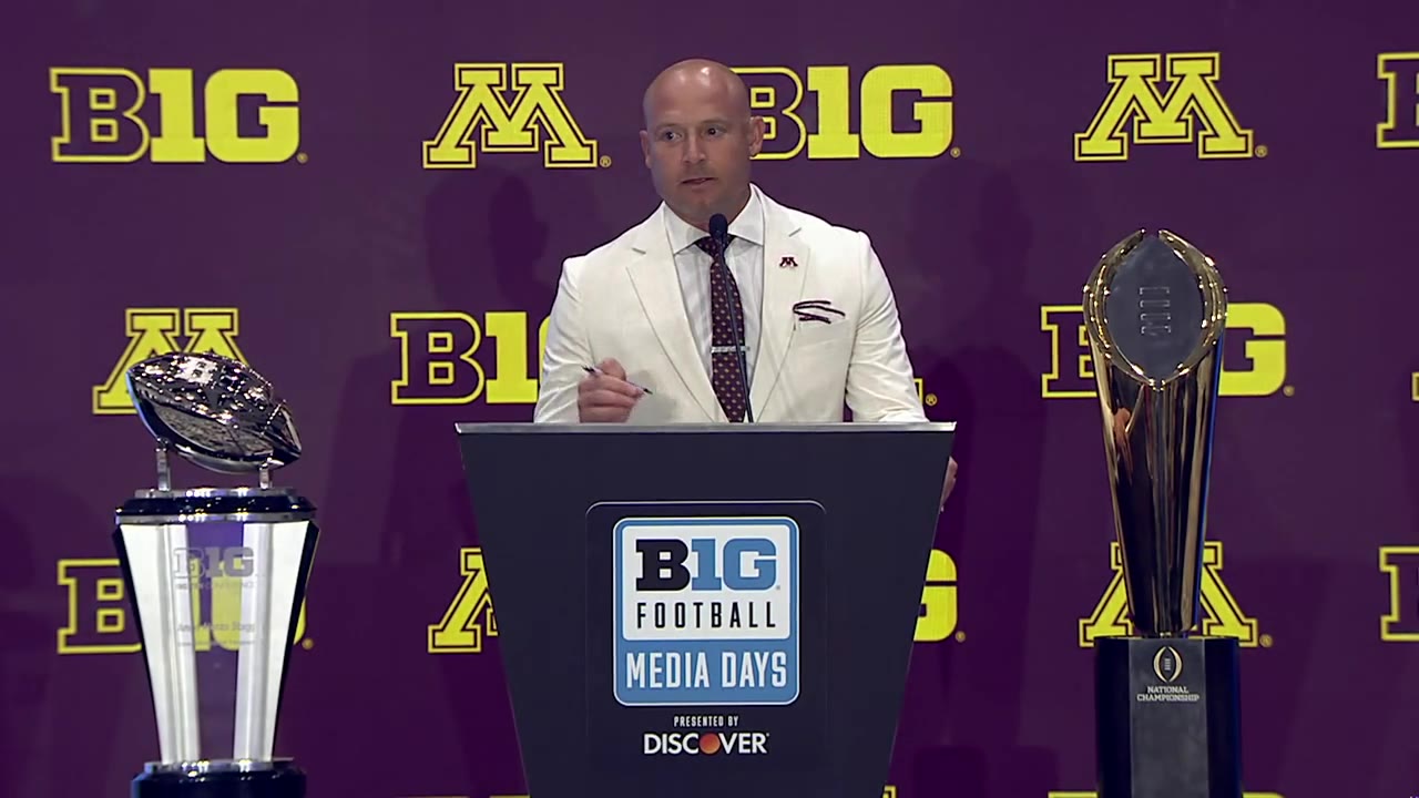 P.J. Fleck on 2025 Gophers at Big Ten Media Days: 'Be delusional'