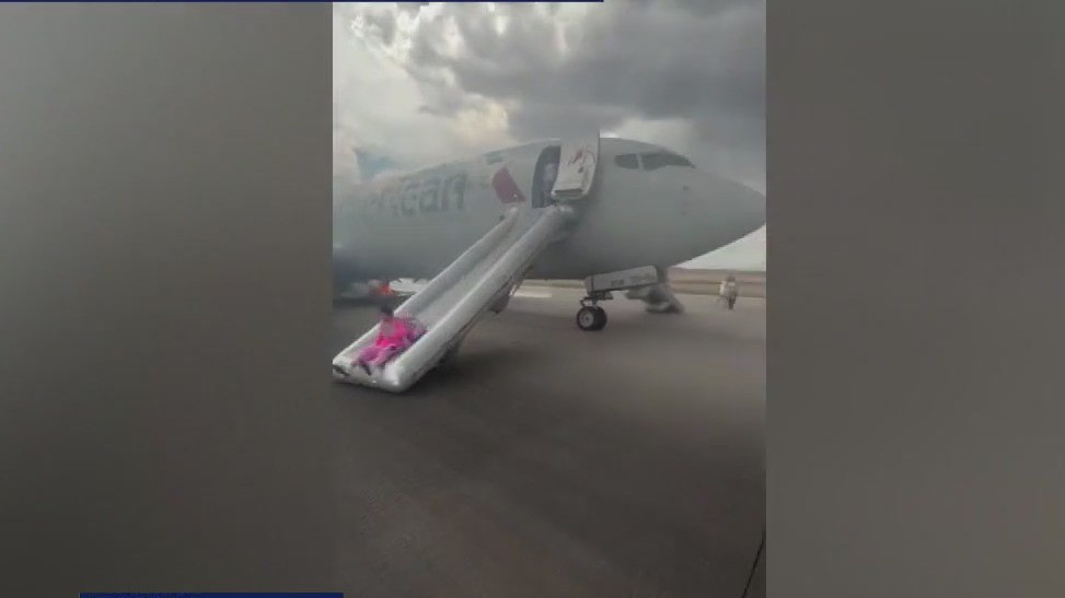 Denver flight catches fire due to faulty landing gear