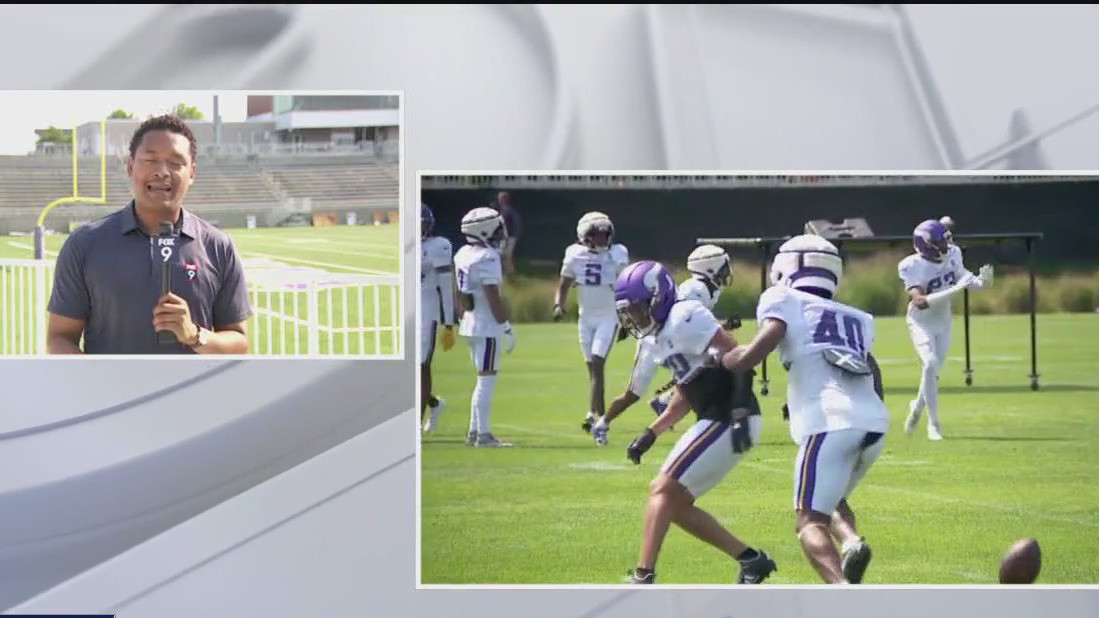 Vikings hold first training camp practice in full pads