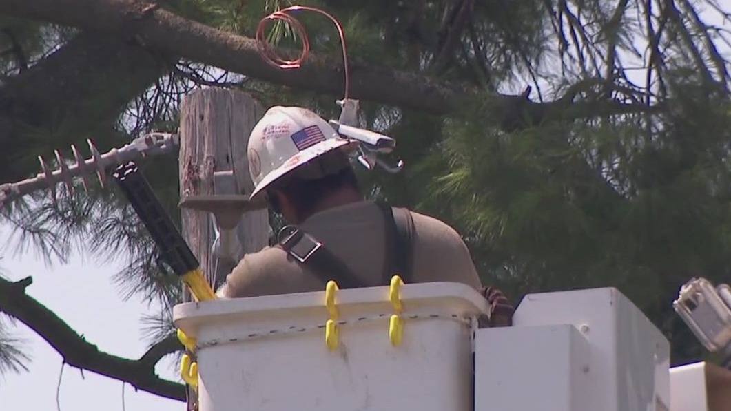 Ongoing efforts to restore power after storms