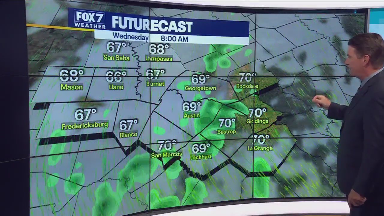 Central Texas weather: Warmer today with some drizzle; storms possible on Thursday