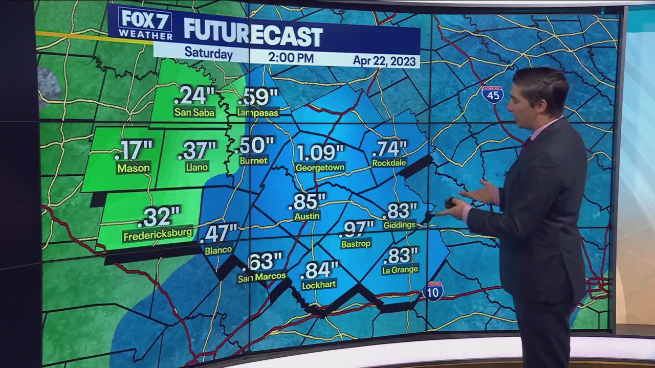 Central Texas weather: Sunny Monday, then spotty showers possible all week