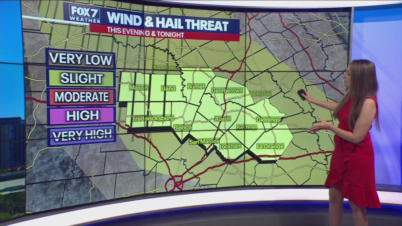Central Texas weather: Large hail, damaging wind possible Tuesday, Wednesday evenings