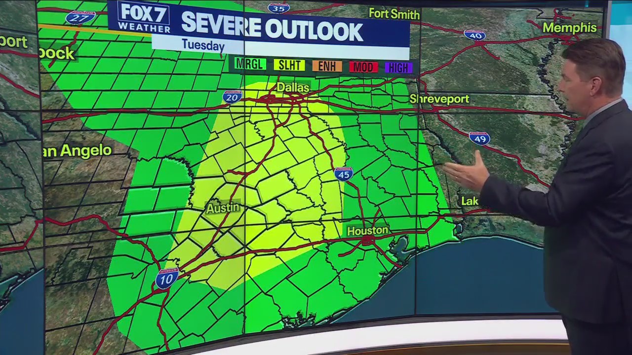 Central Texas weather: Severe storms possible again Tuesday, Wednesday