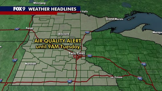 MN weather: Smoky sunshine, air quality alert Monday