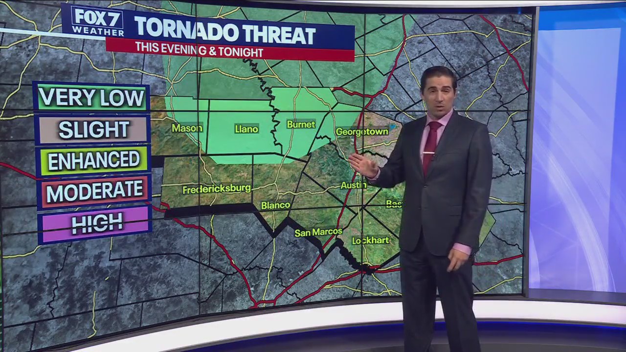 Austin weather: Slight risk of severe weather tonight