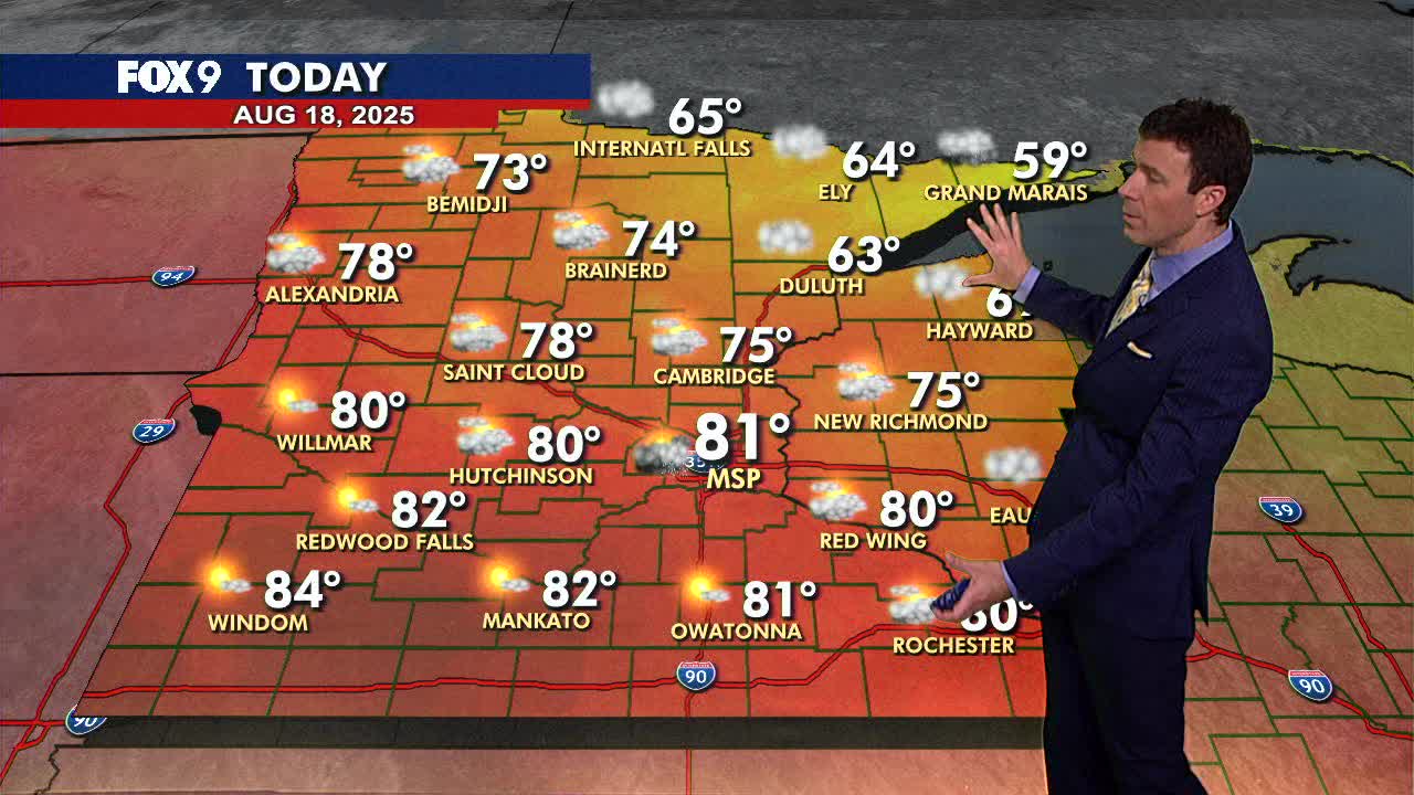 MN weather: Morning showers, staying humid Monday