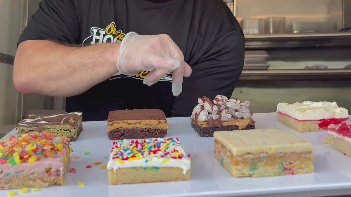 Original Hockey Mom Brownies parks in the FOX 9 lot