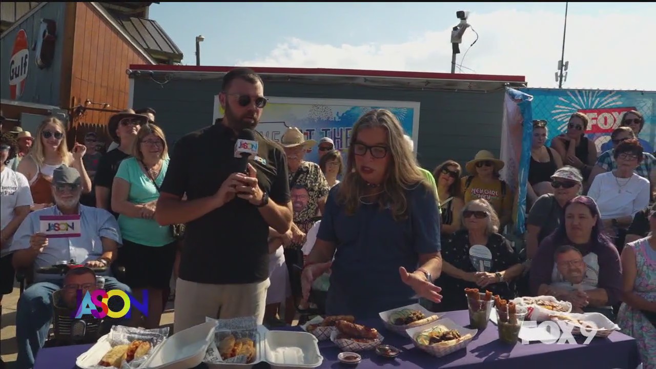 Uncrustaburger? Pizza Curd Tacos! Trying new foods at the MN State Fair - The Jason Show