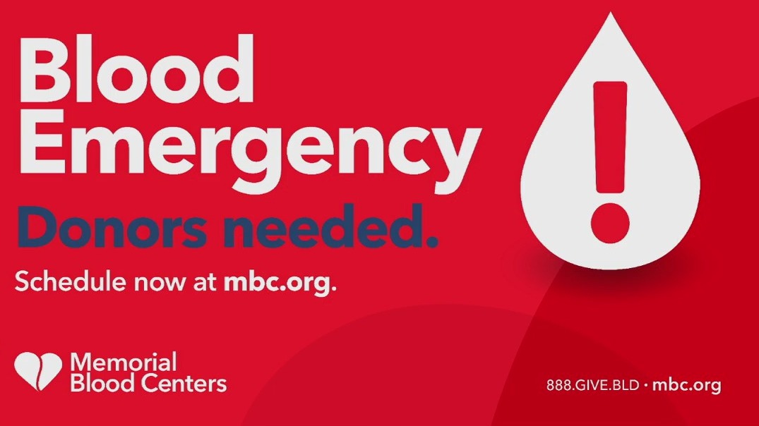 Blood shortage emergency