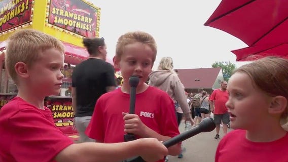 Junior reporters at the Minnesota State Fair
