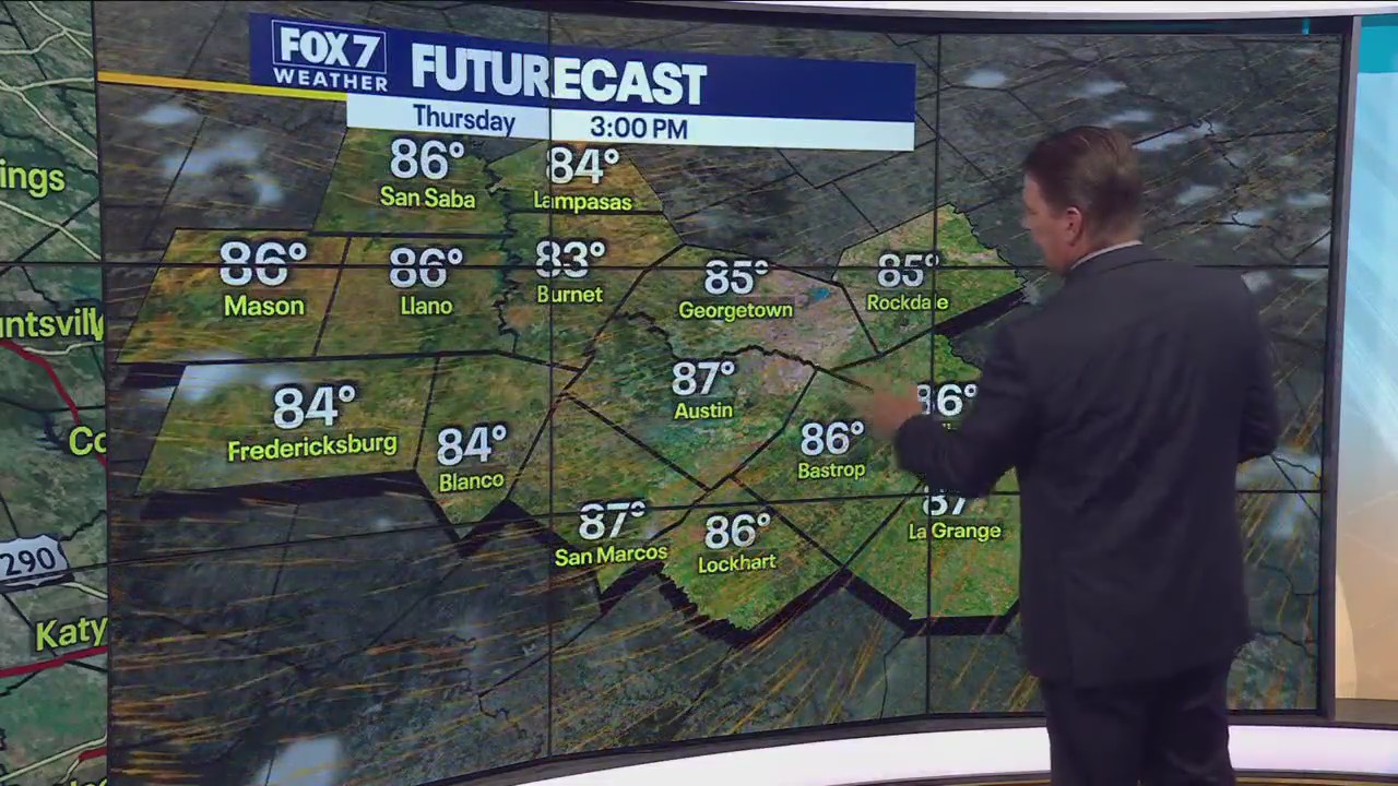 Austin weather: Mostly sunny, warm and dry Thursday