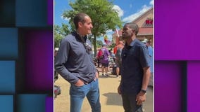 St. Paul Mayor Melvin Carter joins Adam Llorens at the Minnesota State Fair