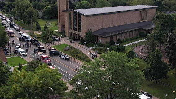 Annunciation school shooting: Scene aerial footage