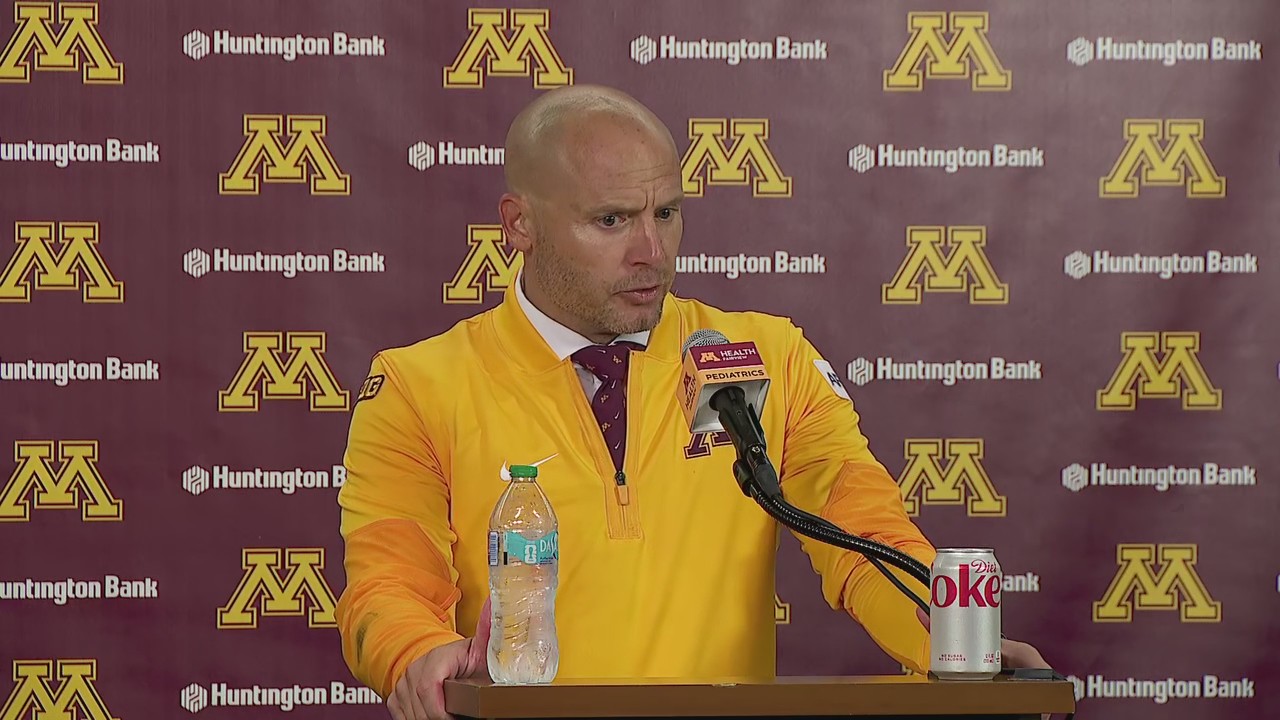 P.J. Fleck reacts after Gophers beat Buffalo, 23-10 [FULL]