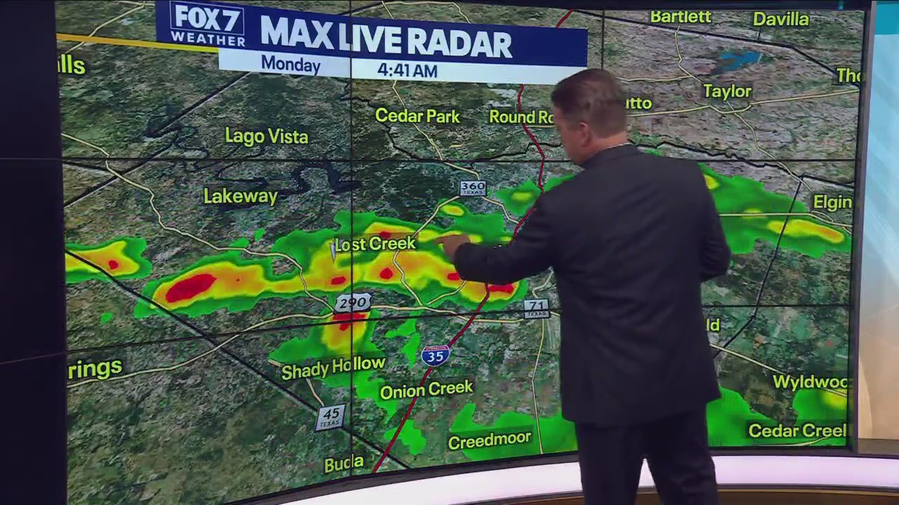 Austin weather: More showers and storms Monday