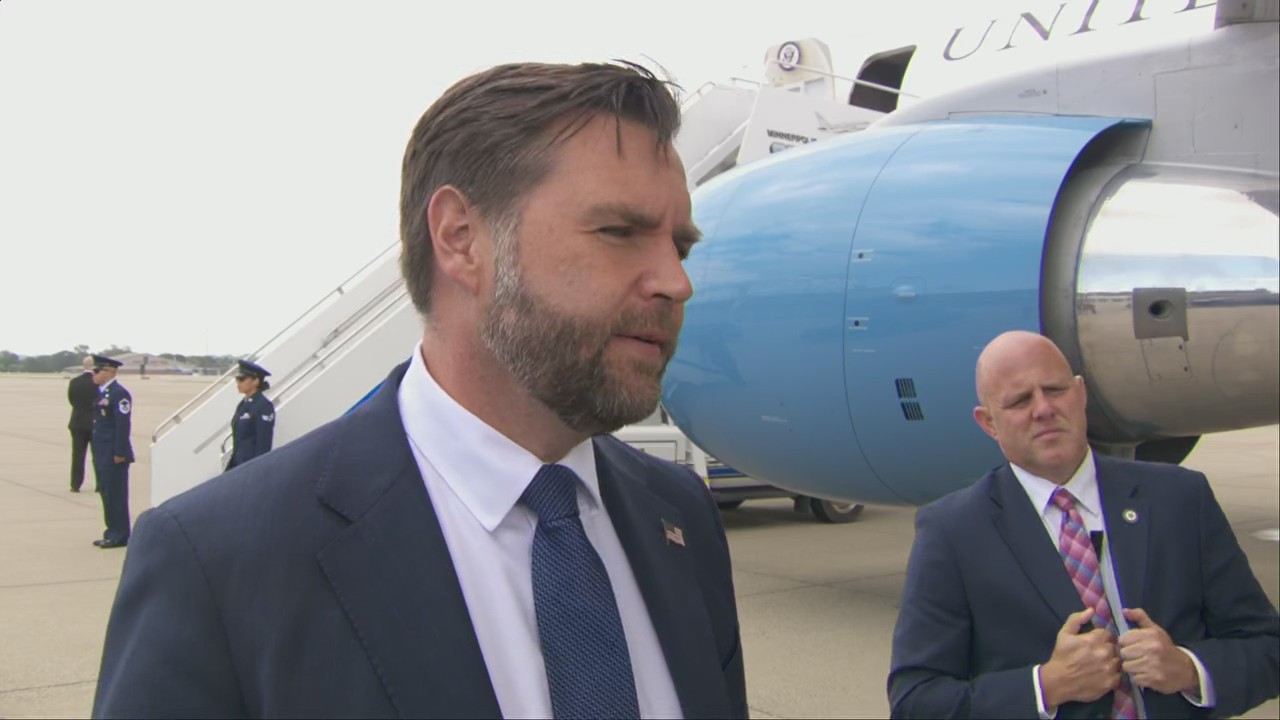 JD Vance speaks to Annunciation mass shooting victim