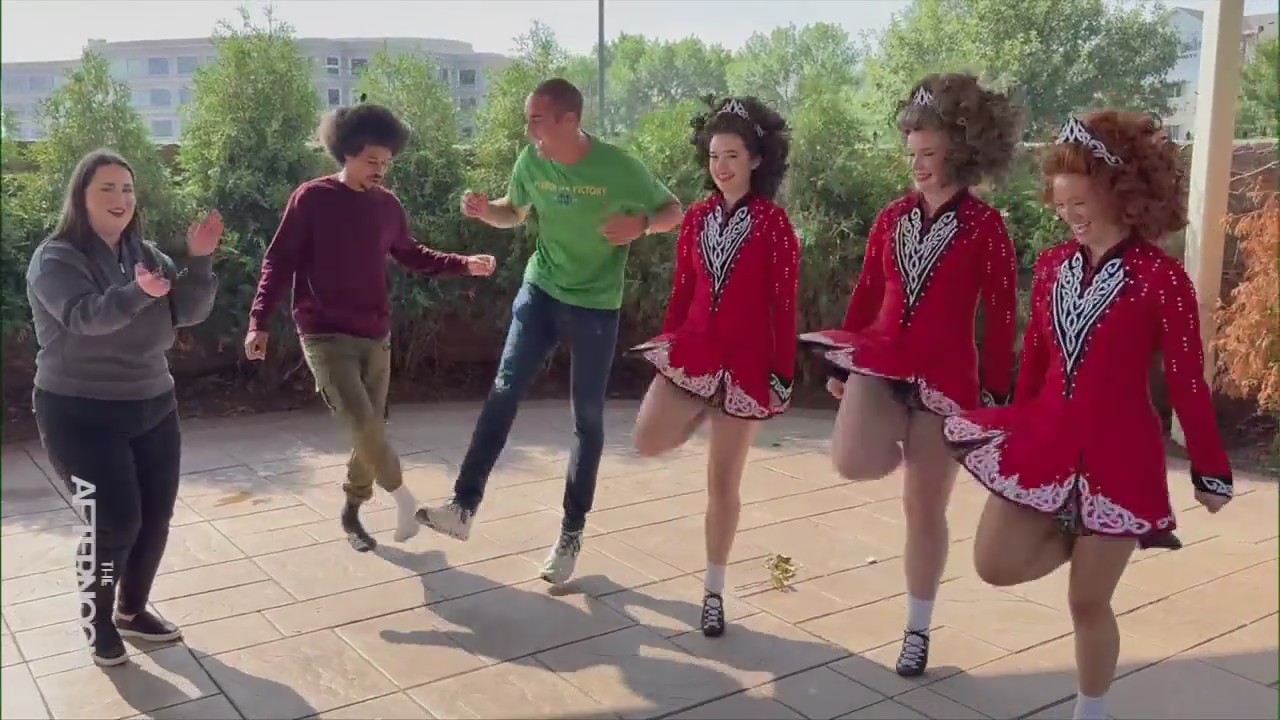 Adam and Maxx learn how to Irish jig