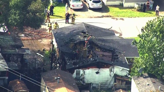 Aerials: Fire in Dayton, Minnesota