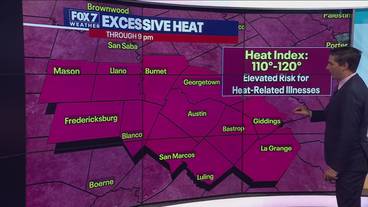 Austin weather: Excessive heat Wednesday with storms possible for some