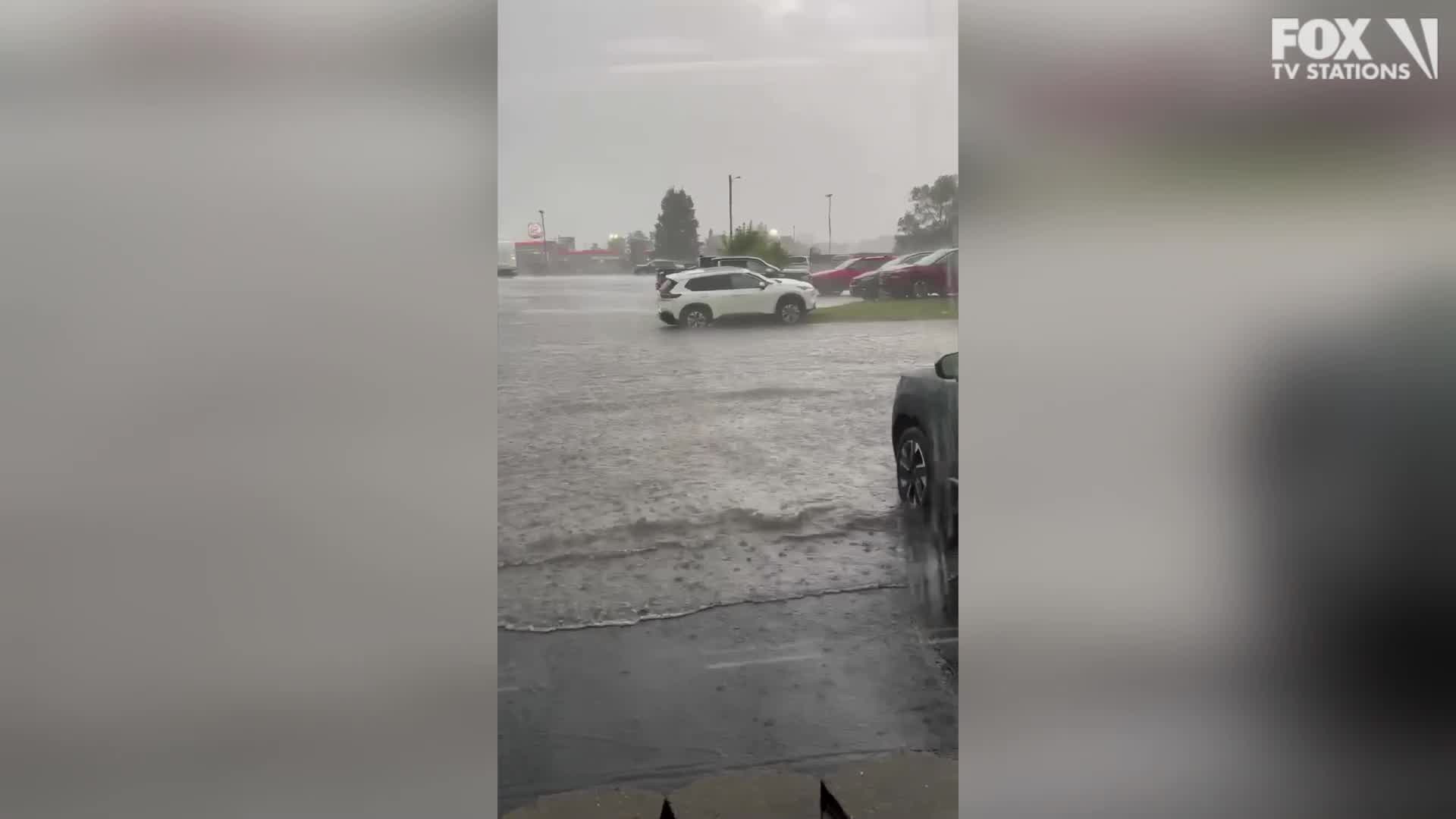 Flash flooding in Baxter, Minnesota