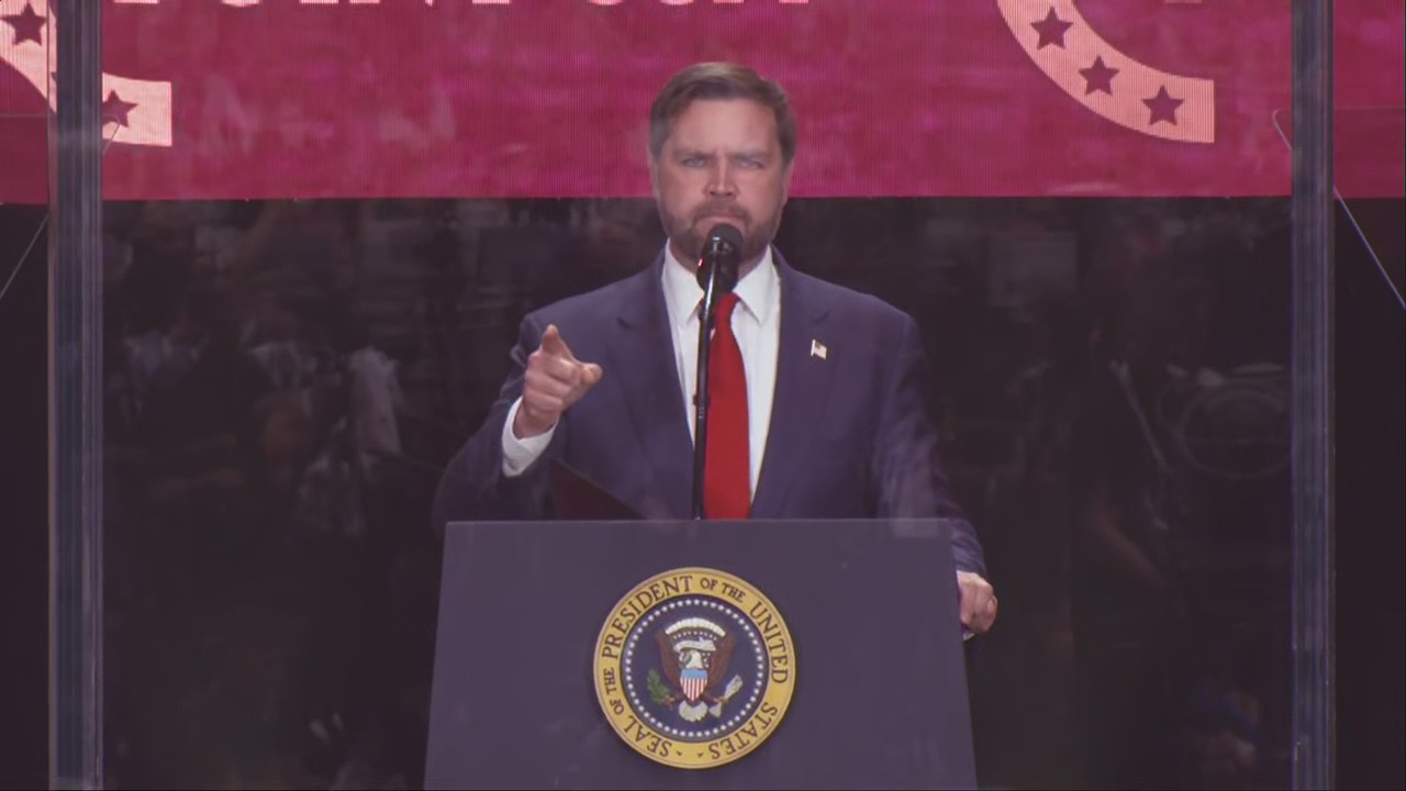 JD Vance delivers eulogy for Charlie Kirk