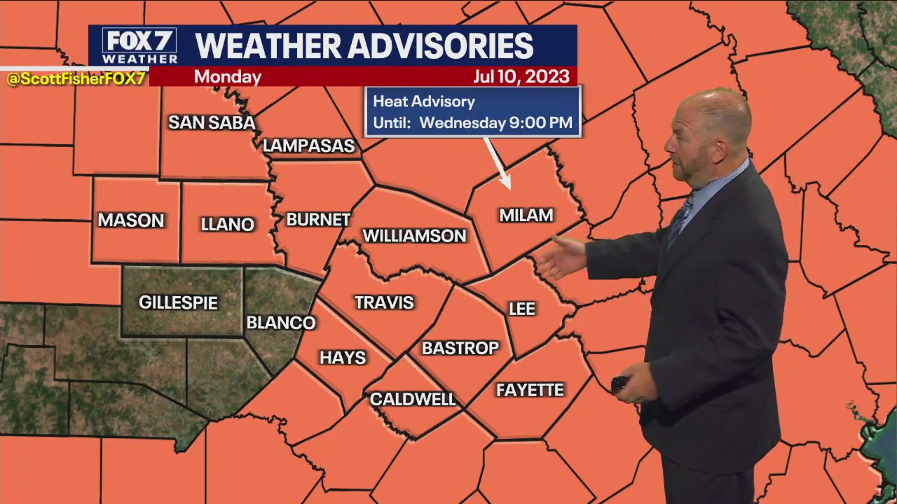 Heat advisory through Wednesday