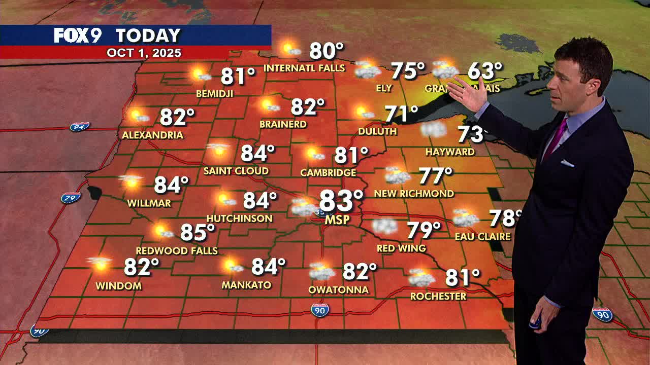 MN weather: Brighter and very warm Wednesday