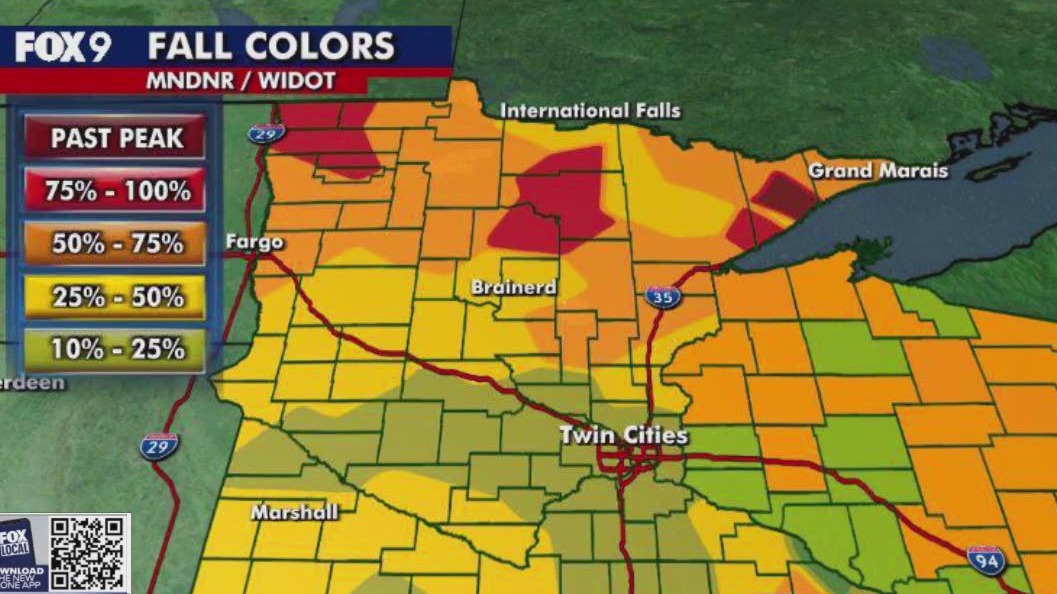 Fall colors popping across Minnesota now
