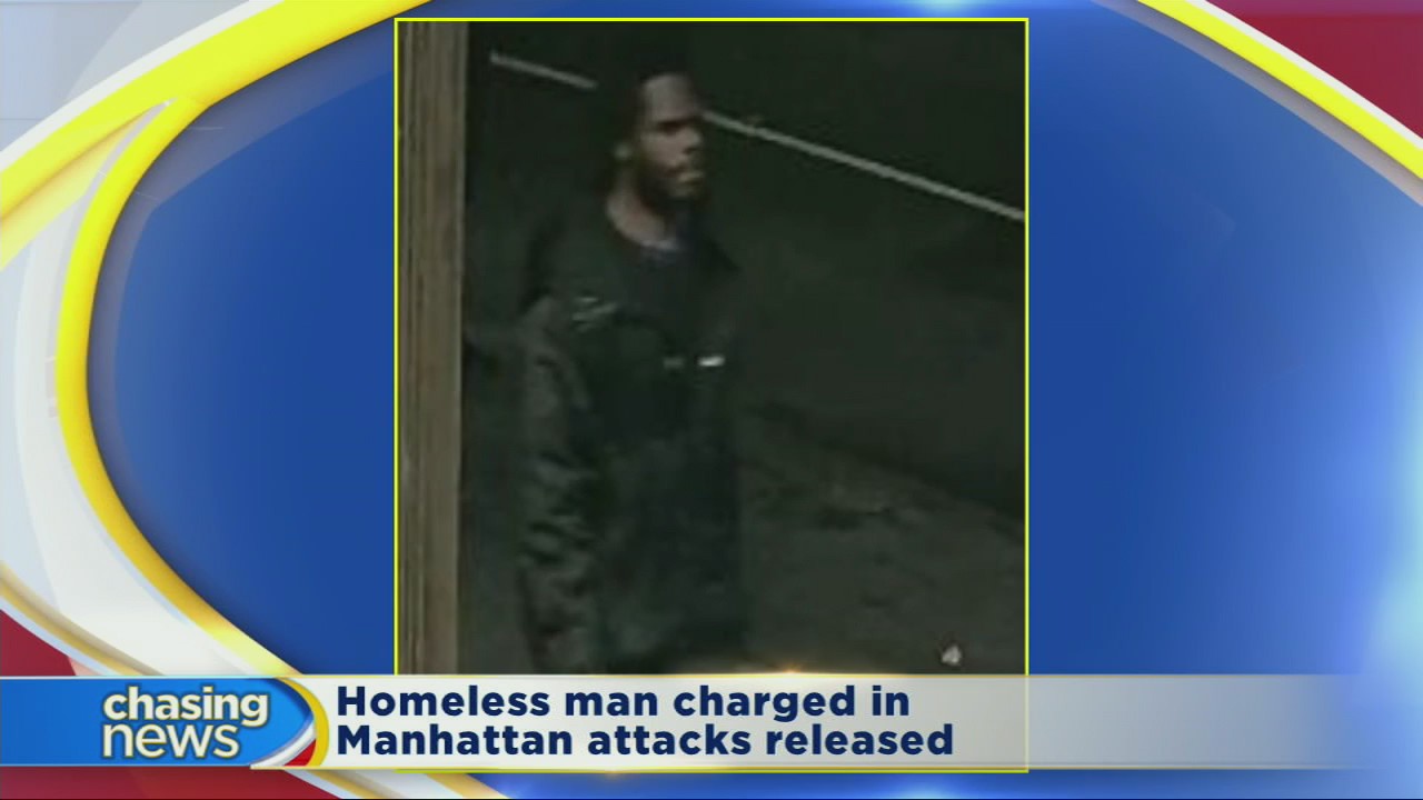 Homeless man charged in Manhattan attacks released